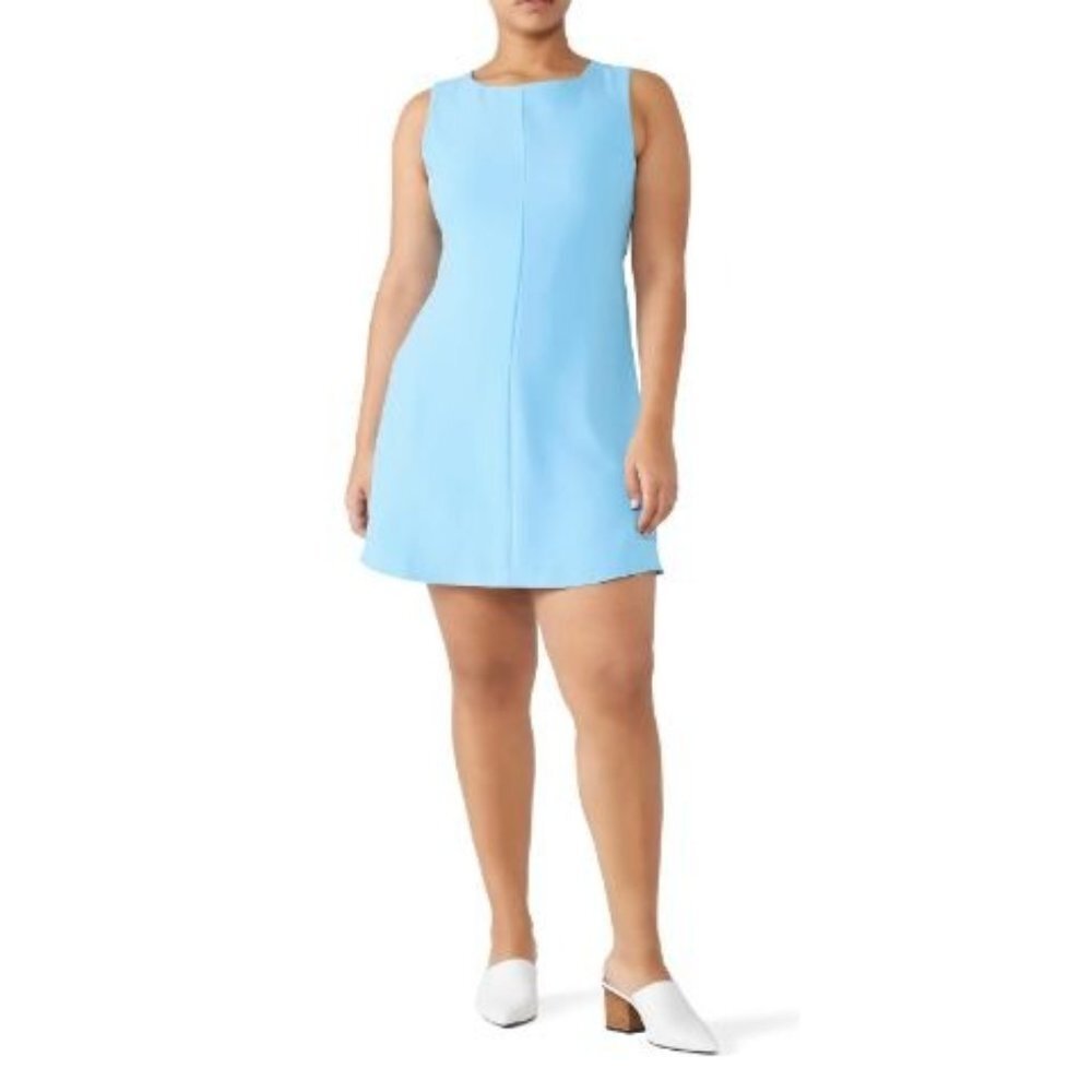 Amanda Uprichard Light Blue Sleeveless Mini Dress
